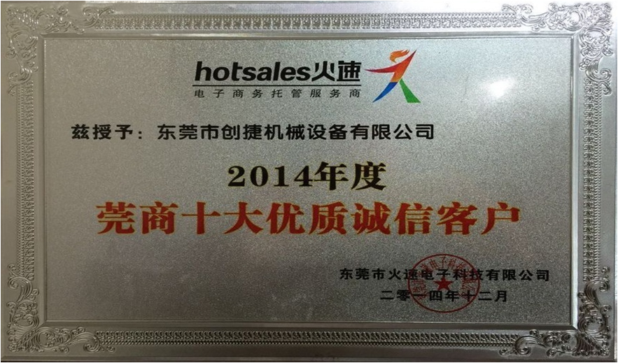 十大优质诚信客户